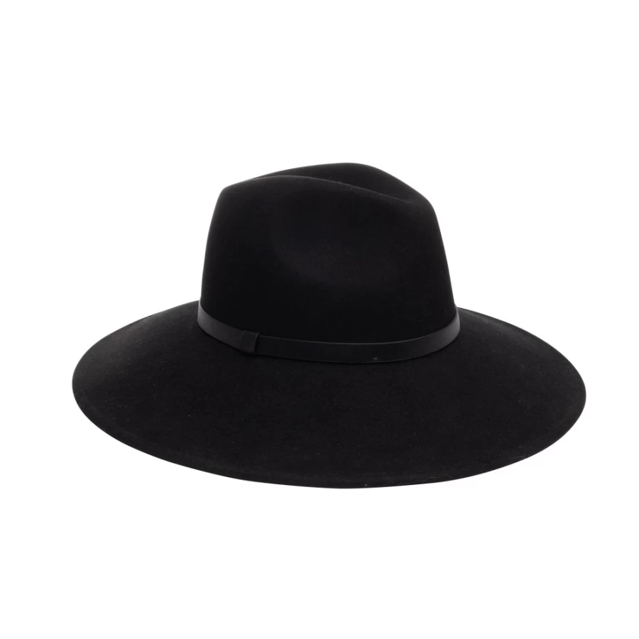 Eugenia Kim Emmanuelle Black Vegan Leather Hat for Women