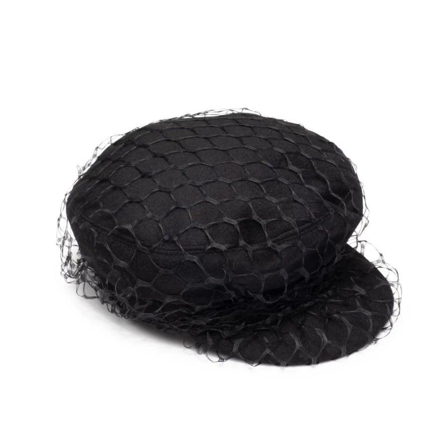 Eugenia Kim Marina Wide Brim Veil Hat for Women in Black