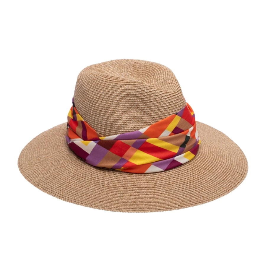 Eugenia Kim Women's Courtney Geo-Print Band Hat in Sand