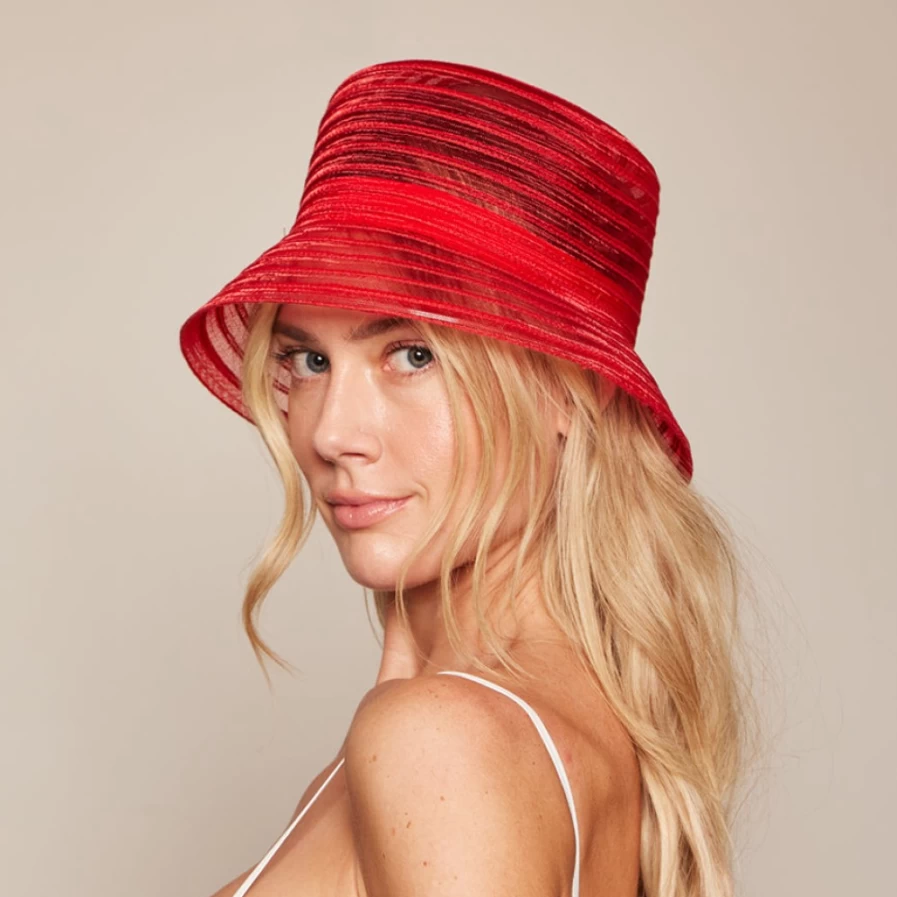 Eugenia Kim Women's Red Jonah In Horsehair Hat